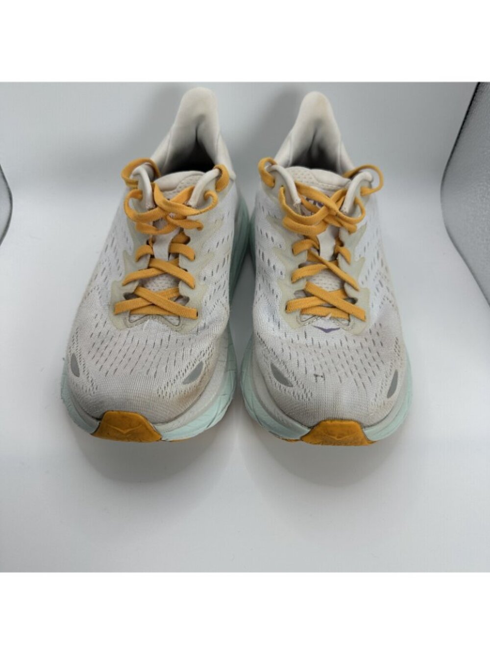 Hoka One Oene W Clifton 8 Shoes Womens Size 7.5 B Gray Green Running Cushioned - Picture 3 of 14